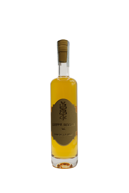 Grappa <br>36 mesi<br><h1 style="font-size: 18px;">Podere La Pace</h1>