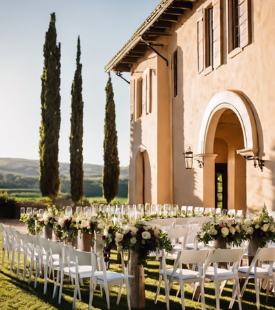 Hochzeit auf einem Weingut